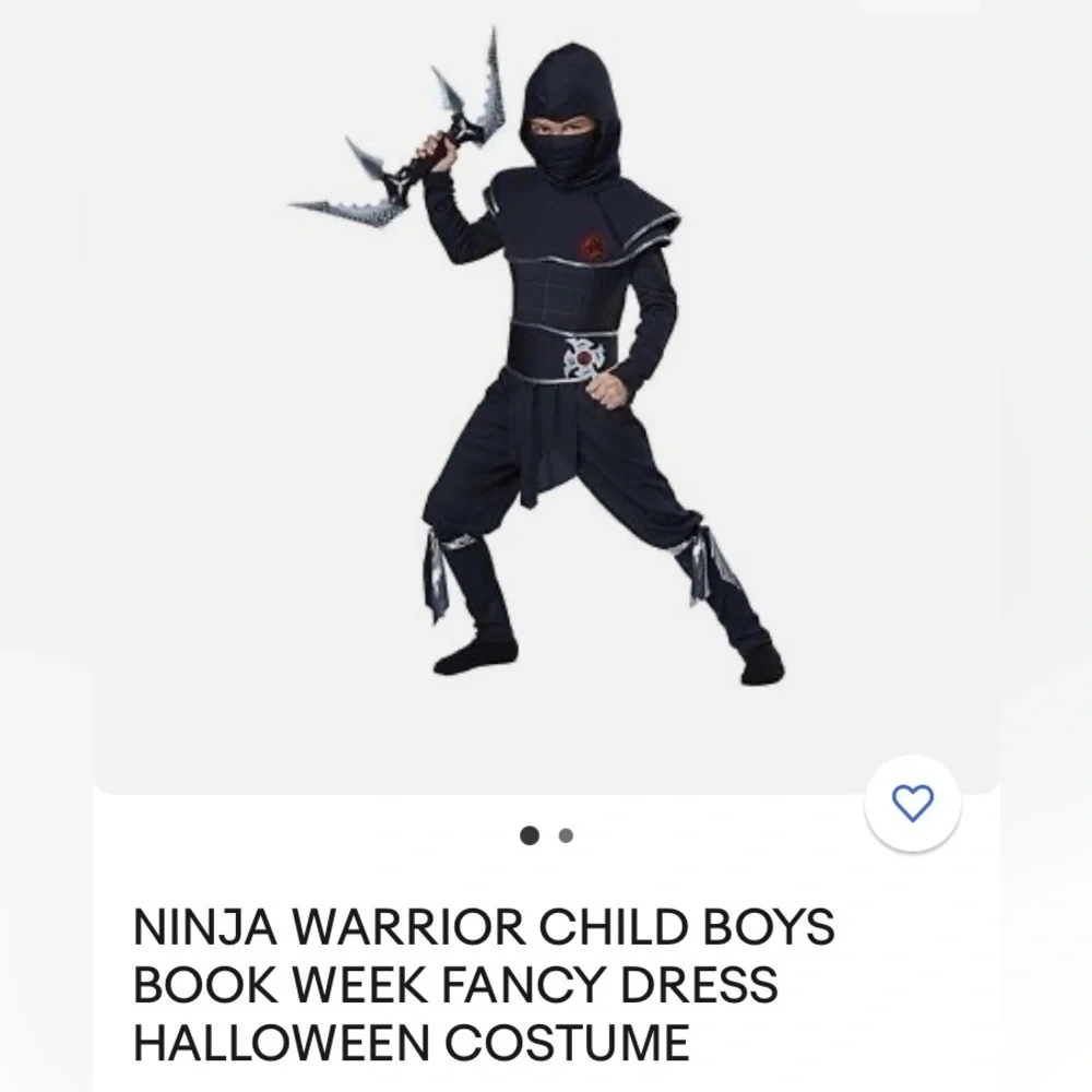 CALIFORNIA COSTUMES  NINJA WARRIOR - NEW - LARGE CHILD COSTUME